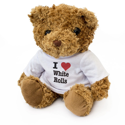 Love white rolls teddybär - love,