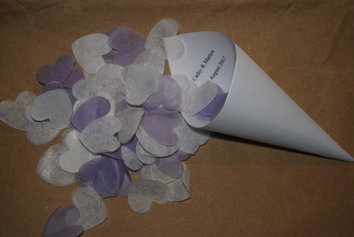 Lavendel weißes konfetti - weißes,