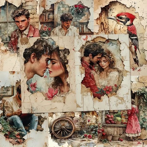 Vintage love story - love, white