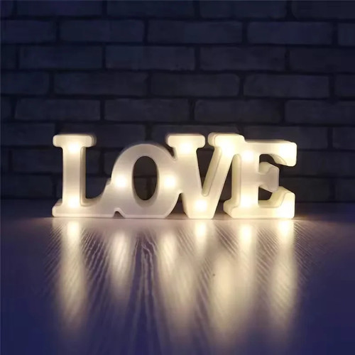 Led herz lampe - lampe, schrift