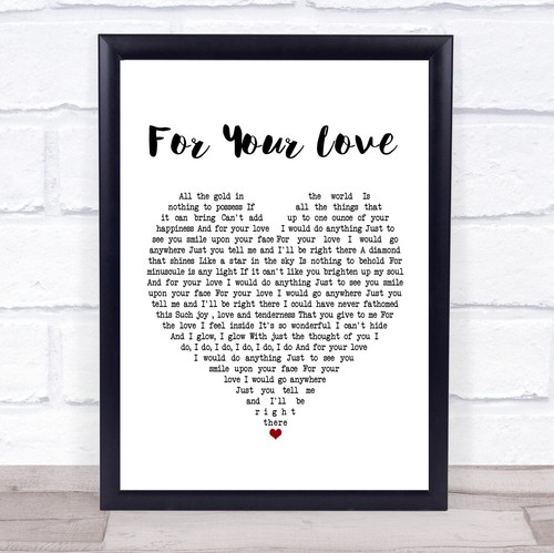 For your love white heart - love,