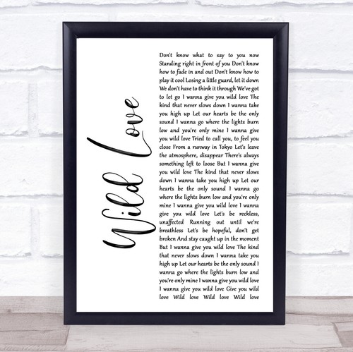 Wild love white script - wild,